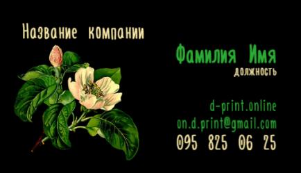Шаблон визитки