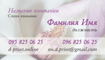 Шаблон визитки