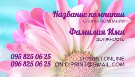 Шаблон визитки