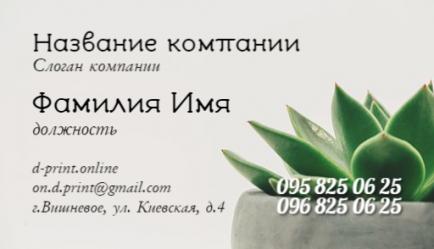 Шаблон визитки