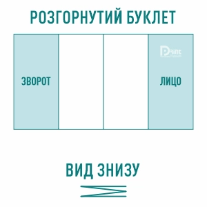 Буклет гармошка (3 складання) вигляд