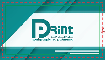 схема макета визитки