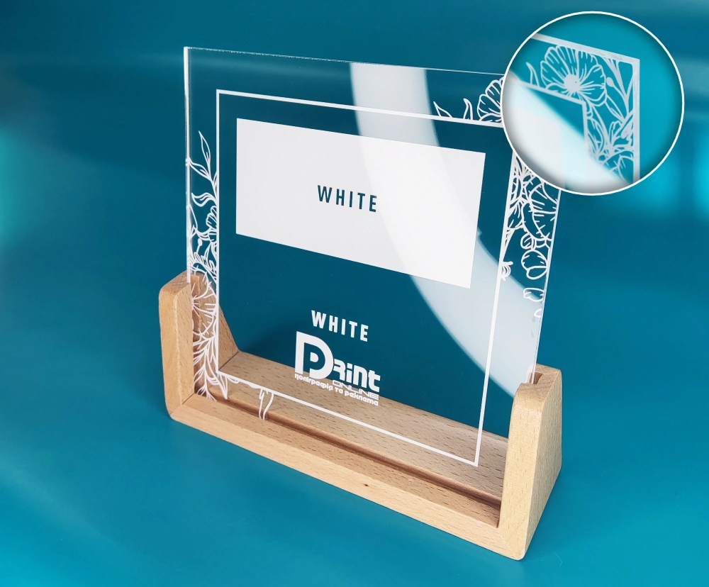 Прозорий акрил з друком White